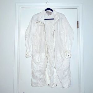White Athleta Long Windbreaker